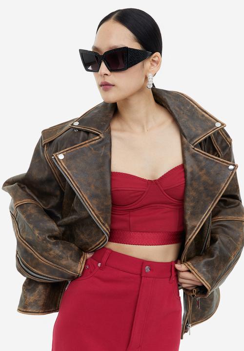 H&M - H&M Studio: Bustier top - dark red