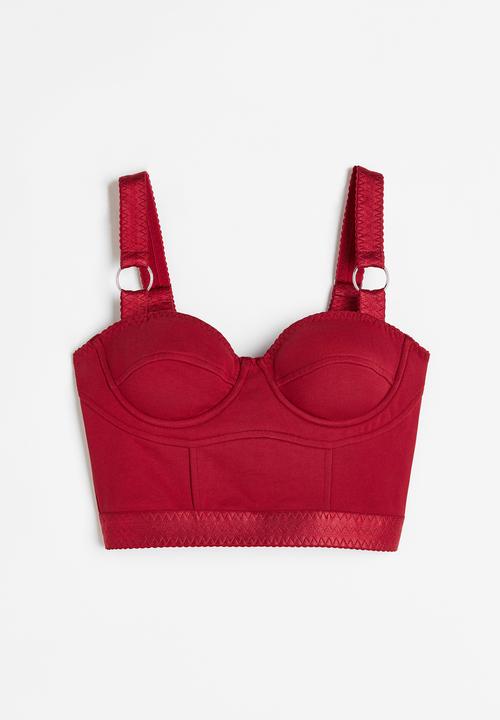 H&M - H&M Studio: Bustier top - dark red