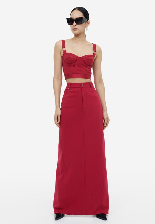 H&M - H&M Studio: Bustier top - dark red