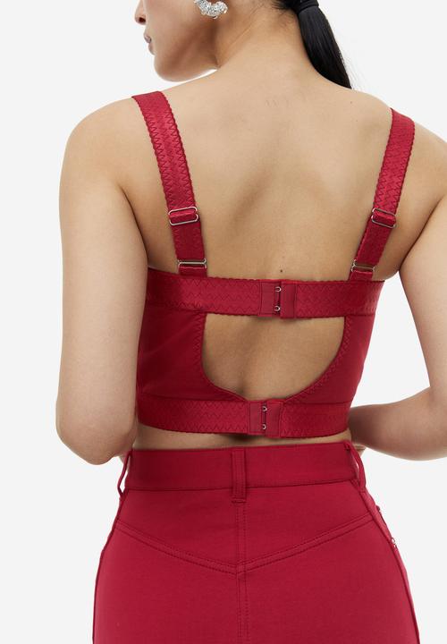 H&M - H&M Studio: Bustier top - dark red