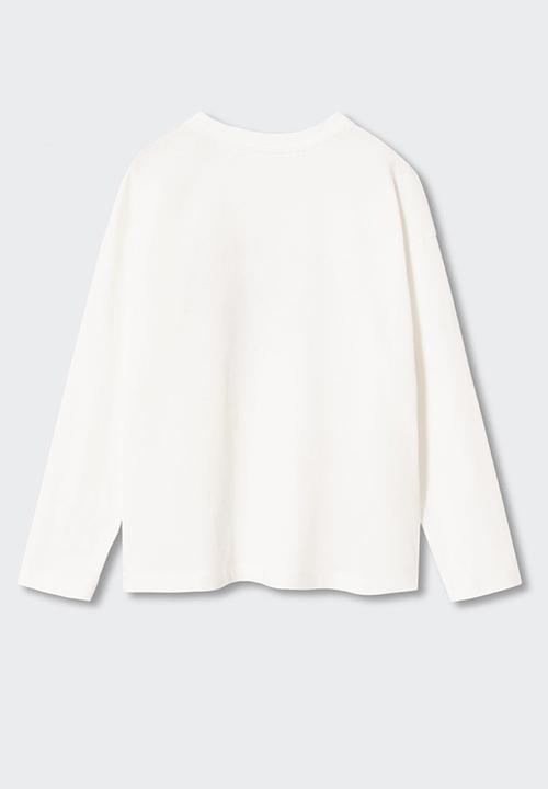MANGO - T-shirt space - white