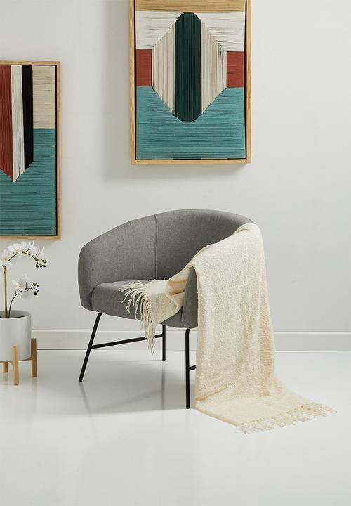 H&S - Meera throw - white