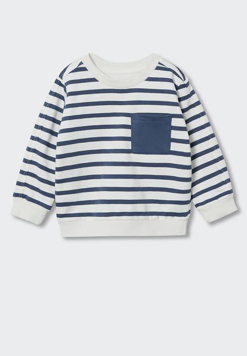 MANGO - Sweatshirt rayas3 - white