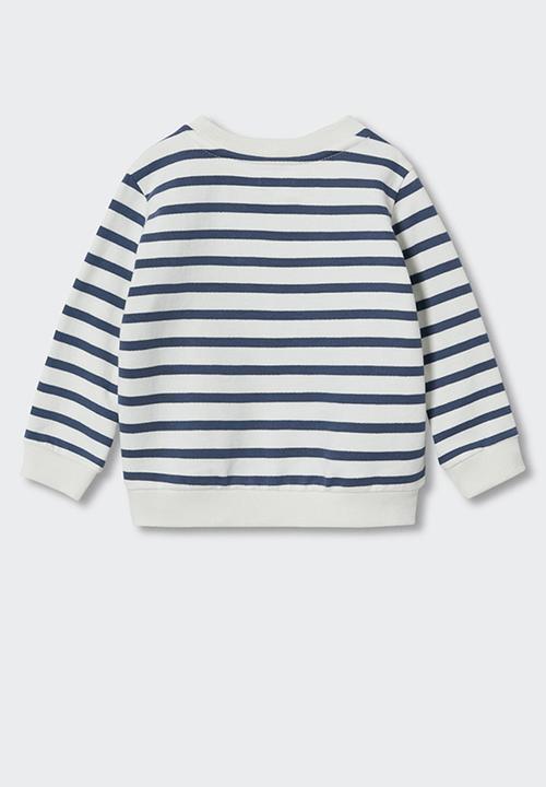 MANGO - Sweatshirt rayas3 - white