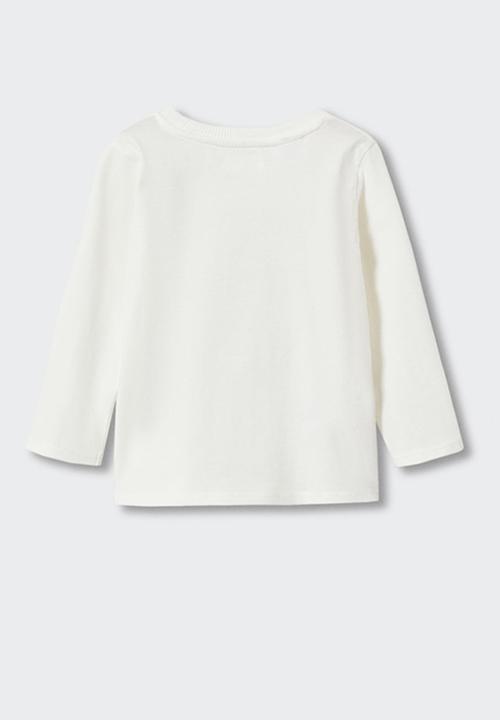 MANGO - T-shirt  menjoy - white