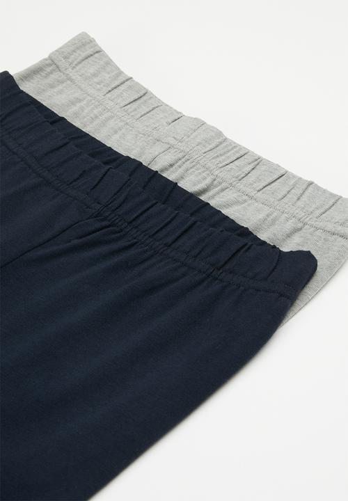 Superbalist - 2 pkt legging - grey mel & navy 