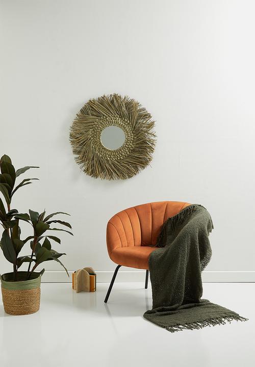 H&S - Mendong round mirror - natural