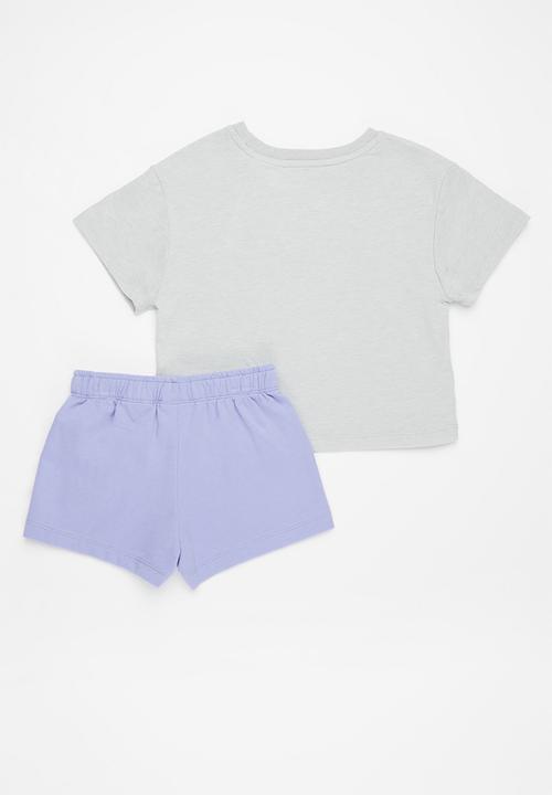 Nike - Nkg boxy tee short set - light thistle