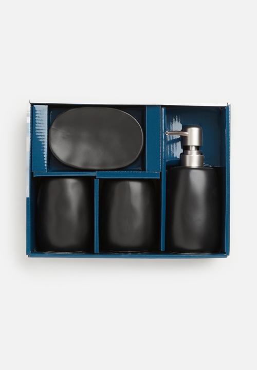 Bathroom Solutions - Bathroom set 4 pieces - black
