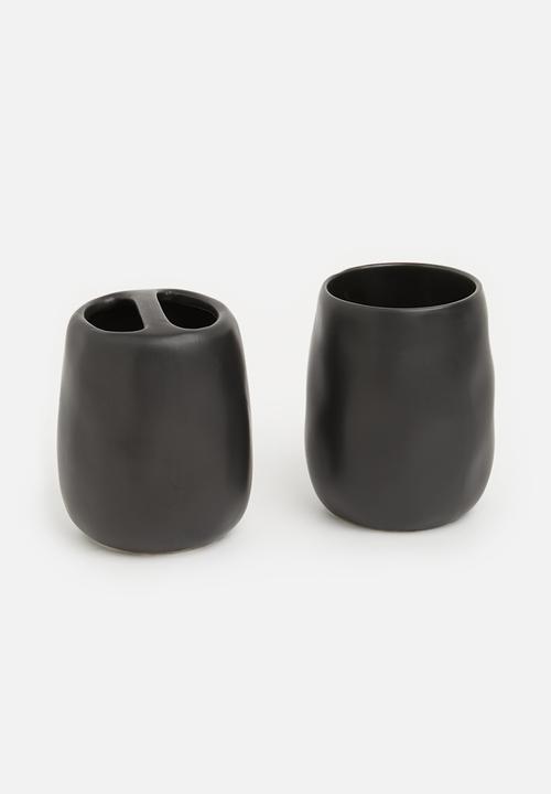 Bathroom Solutions - Bathroom set 4 pieces - black