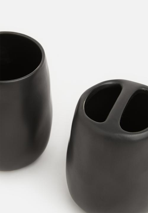Bathroom Solutions - Bathroom set 4 pieces - black