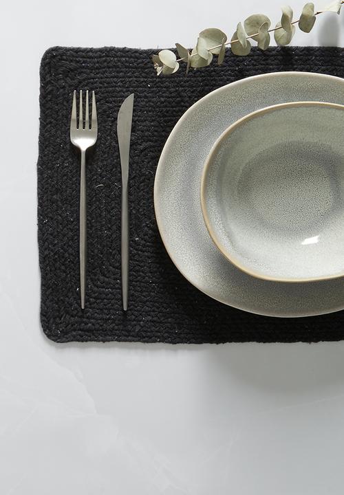 Excellent Houseware - Placemat set of 2 - charcoal
