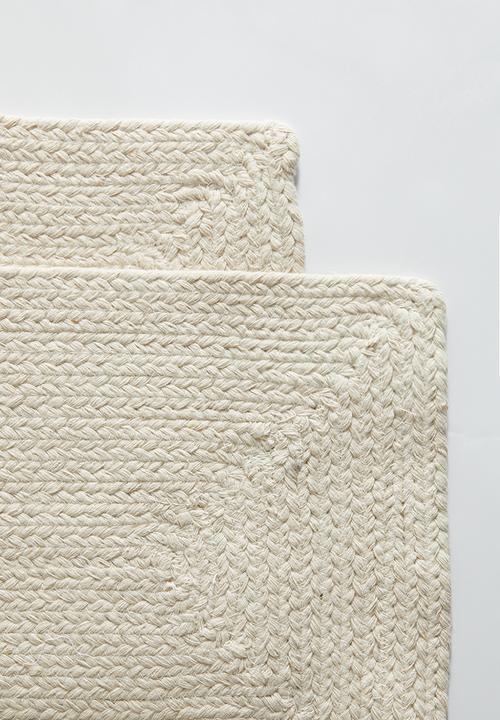 Excellent Houseware - Placemat set of 2 - white