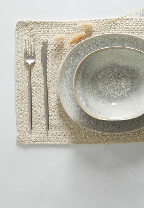 Excellent Houseware - Placemat set of 2 - white