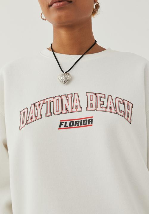 Supré  - Tonya oversized crew jumper - winter white/daytona