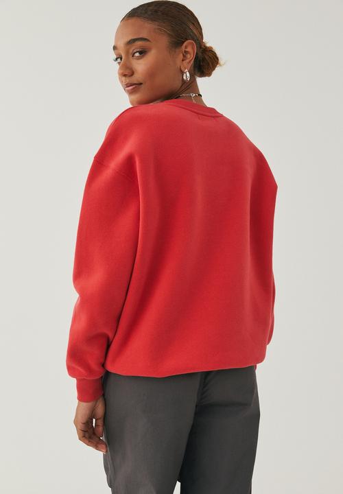 Supré  - Tonya oversized crew jumper - sporty red/brooklyn