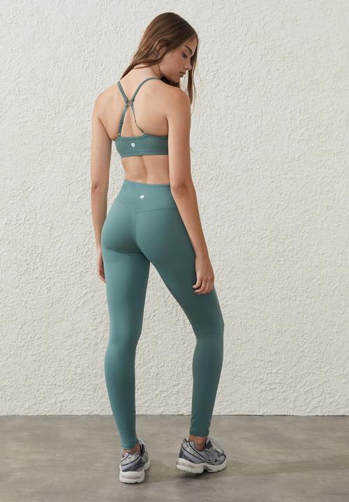 Cotton On - Ultra soft v front full length tight - sage leaf