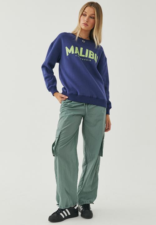 Supré  - Tonya oversized crew jumper - blue ribbon/malibu
