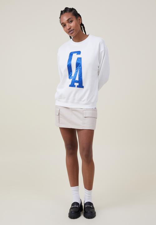 Cotton On - Classic graphic crew sweatshirt - california/off white