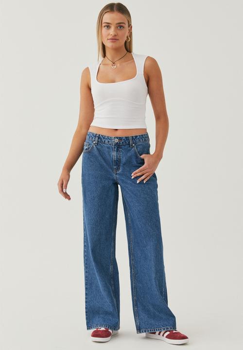 Supré  - Low rise wide jean - winter blue