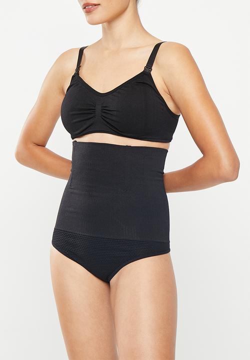 Maternity Mommy - Maternity tummy tucker braced thong - black 