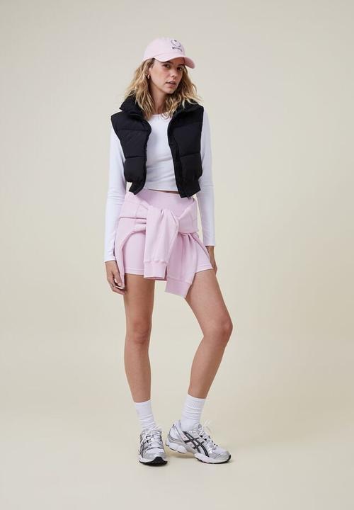 Cotton On - The mother cropped puffer vest - black