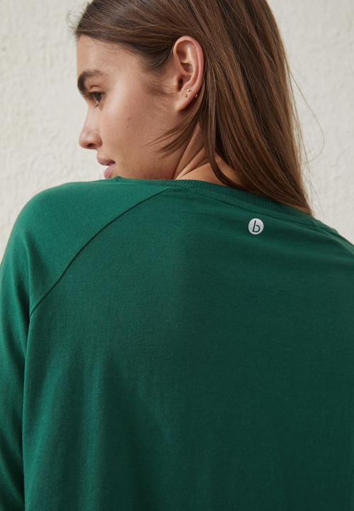 Cotton On - Active rib long sleeve top - verdant green