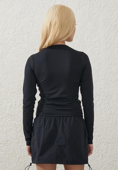 Cotton On - Active ultra soft fitted longsleeve - black