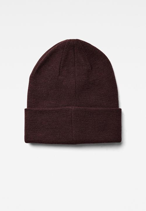 G-STAR - Effo long beanie - dark oxblood