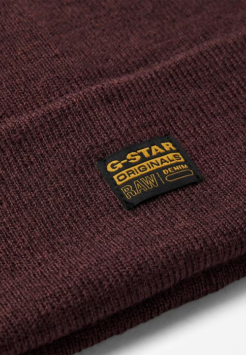 G-STAR - Effo long beanie - dark oxblood