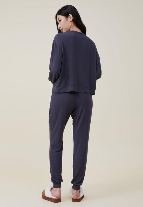 Cotton On - Super soft slim pant - element blue