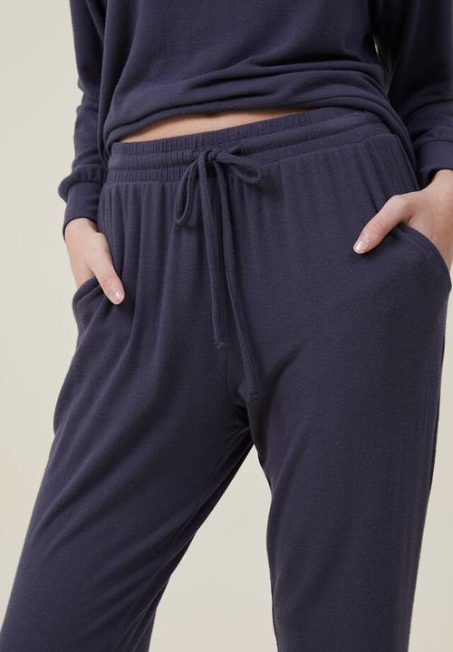 Cotton On - Super soft slim pant - element blue
