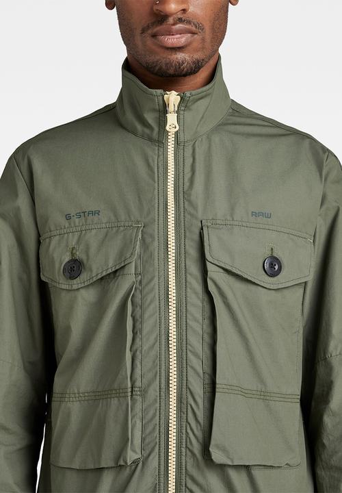 G-STAR - Long pocket track overshirt - lt hunter