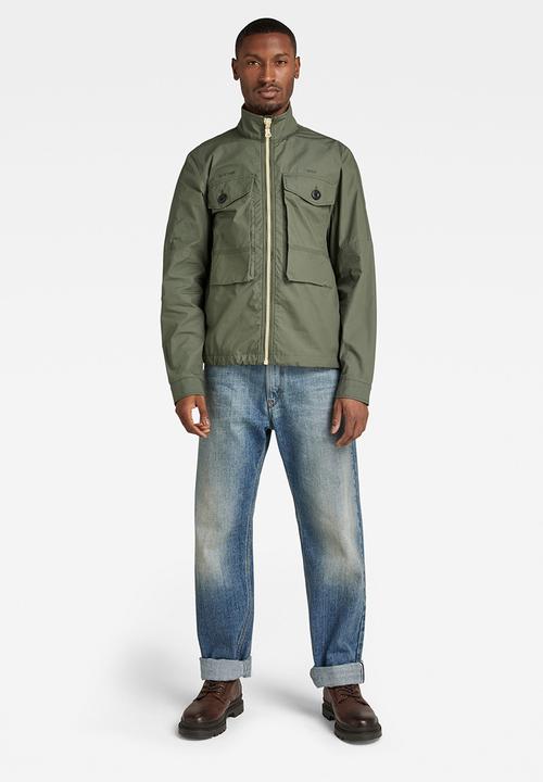 G-STAR - Long pocket track overshirt - lt hunter