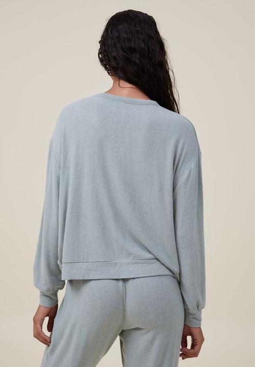 Cotton On - Super soft long sleeve crew - green jasper