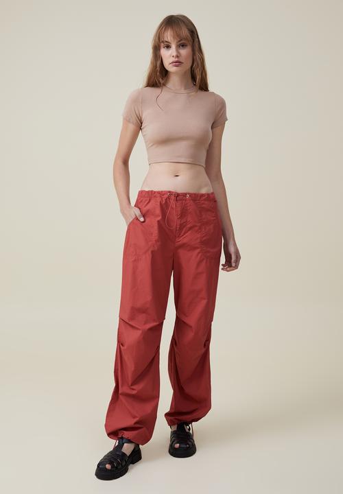 Cotton On - Micro crop tee - chestnut