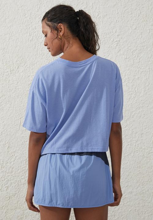 Cotton On - Relaxed active recycled T-shirt - iris flower