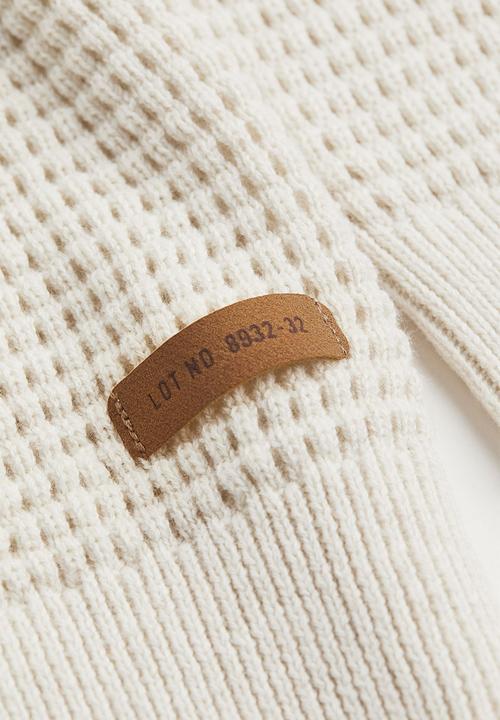 H&M - Waffle-knit cotton jumper - natural white