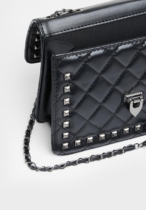 Superbalist - Hunter studded crossbody bag - black