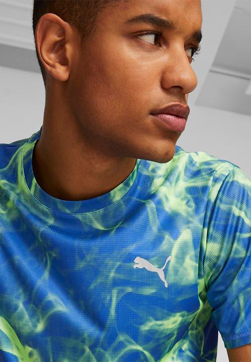 PUMA - Run favorite aop graphic short sleeve tee - royal sapphire