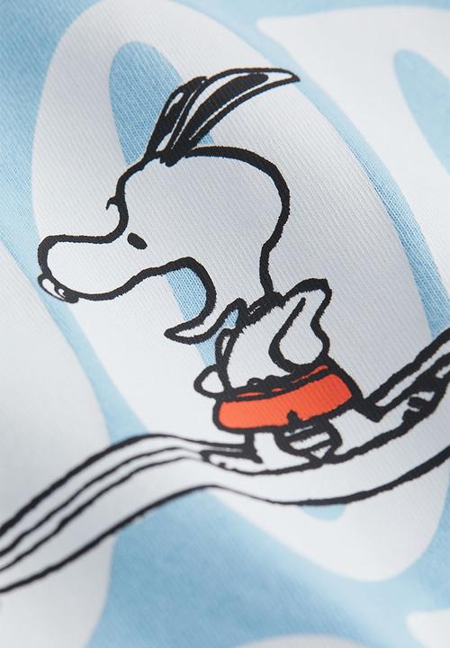 H&M - Regular fit T-shirt - light blue/snoopy