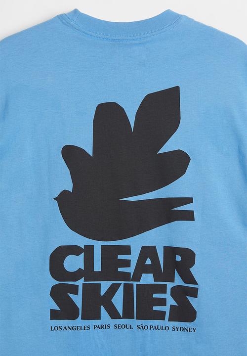 H&M - Relaxed fit printed T-shirt - blue/clear skies