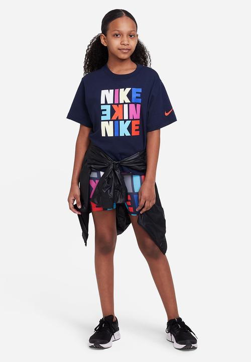 Nike - G nsw tee boxy print  - obsidian