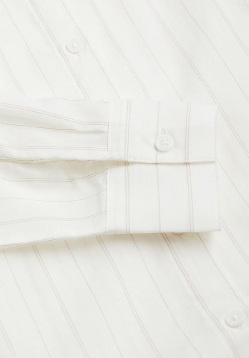 H&M - Cotton shirt - cream/striped