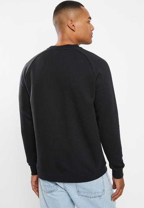 adidas Originals - Adicolour trefoil crew neck sweatshirt  - black