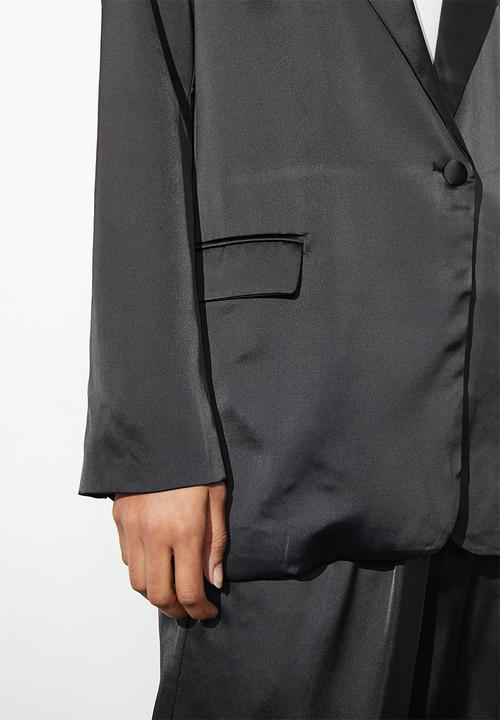 Superbalist - Co-ord satin blazer - black