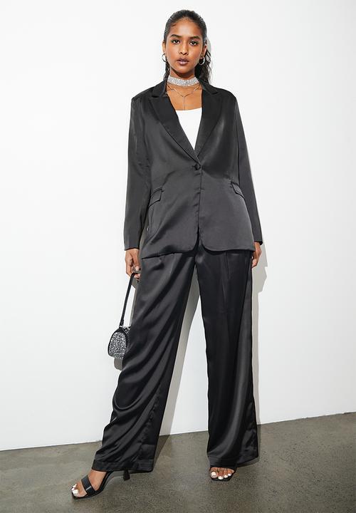 Superbalist - Co-ord satin blazer - black