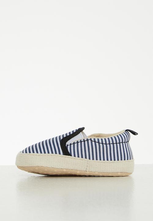 Pop Candy - Stripe slip on - navy & white