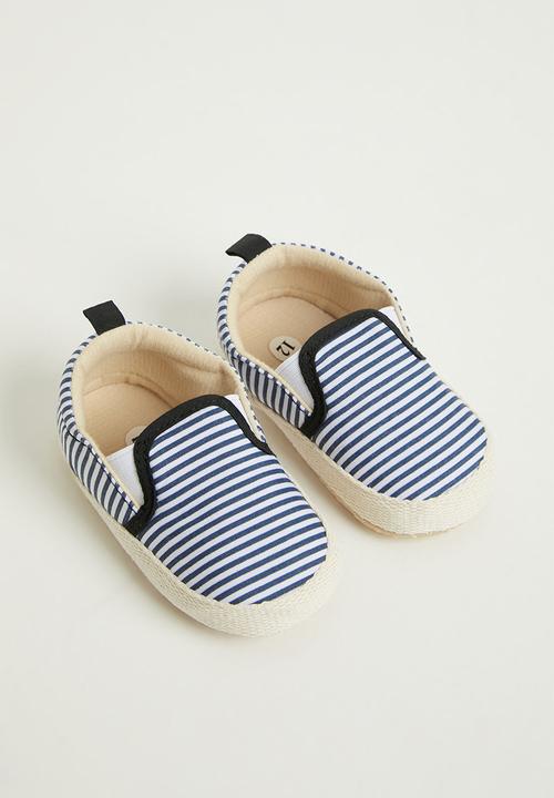 Pop Candy - Stripe slip on - navy & white