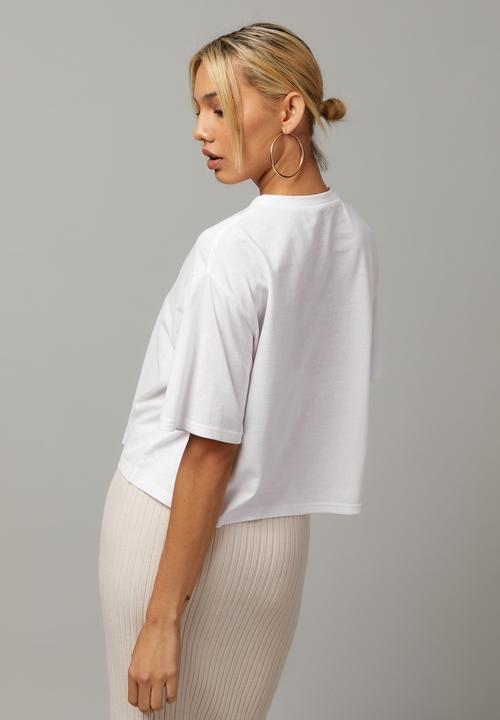 Factorie - Boxy graphic tee - living in technicolour/white